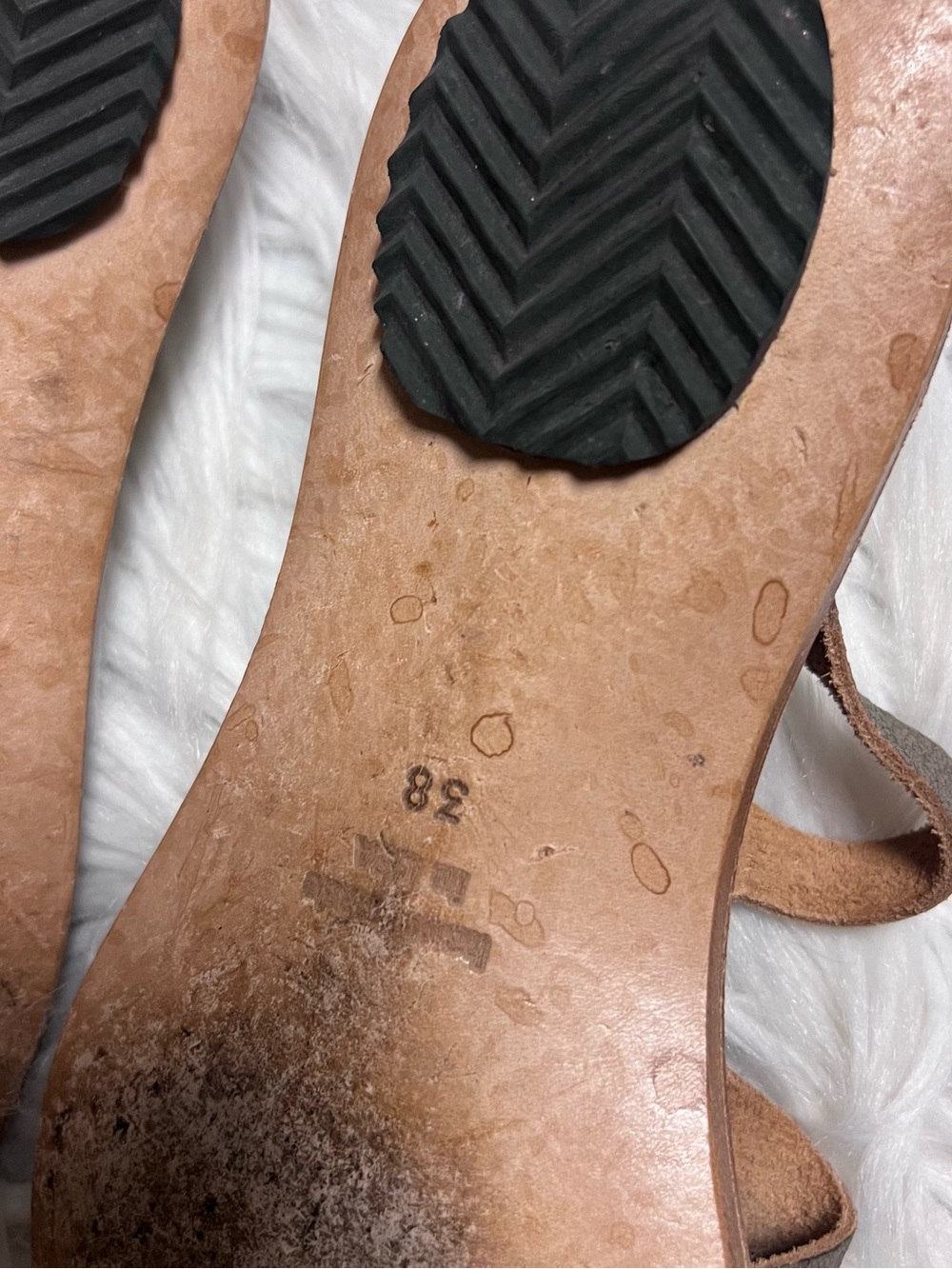 Cydwoq Leather Ankle Strap Sandal in Warm Brown - Picture 6 of 8